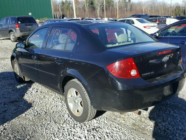 1G1AL52F857532839 - 2005 CHEVROLET COBALT LS BLACK photo 3