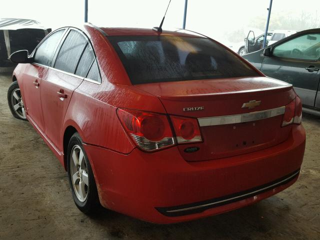 1G1PC5SB0D7109498 - 2013 CHEVROLET CRUZE LT RED photo 3