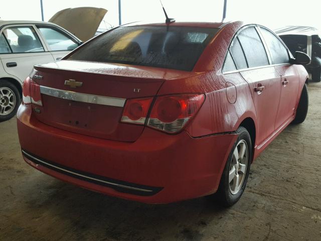 1G1PC5SB0D7109498 - 2013 CHEVROLET CRUZE LT RED photo 4