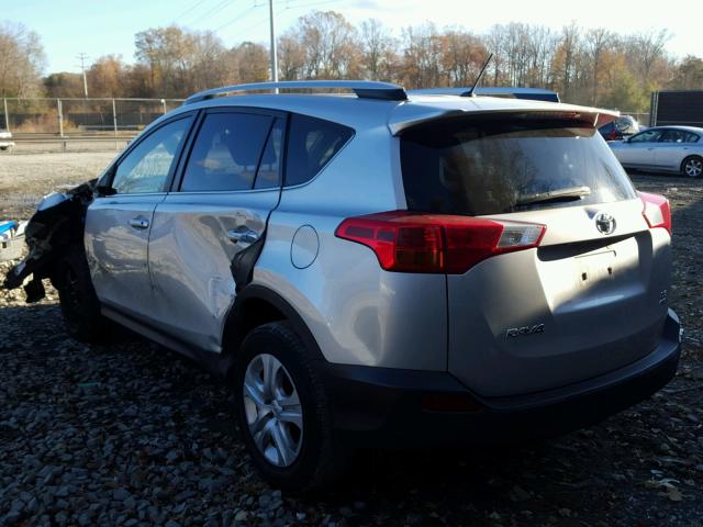 JTMBFREV8ED075898 - 2014 TOYOTA RAV4 LE GRAY photo 3