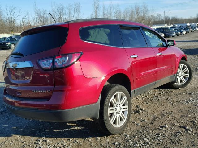 1GNKVGKD7EJ129364 - 2014 CHEVROLET TRAVERSE L RED photo 4