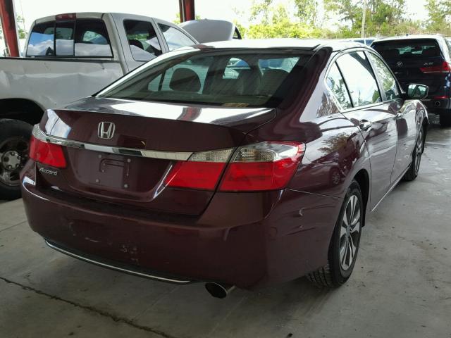 1HGCR2F31FA251260 - 2015 HONDA ACCORD LX BURGUNDY photo 4