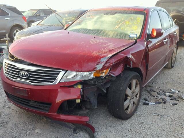 KNAGH4A81A5435629 - 2010 KIA OPTIMA EX RED photo 2