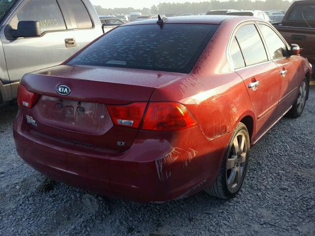 KNAGH4A81A5435629 - 2010 KIA OPTIMA EX RED photo 4