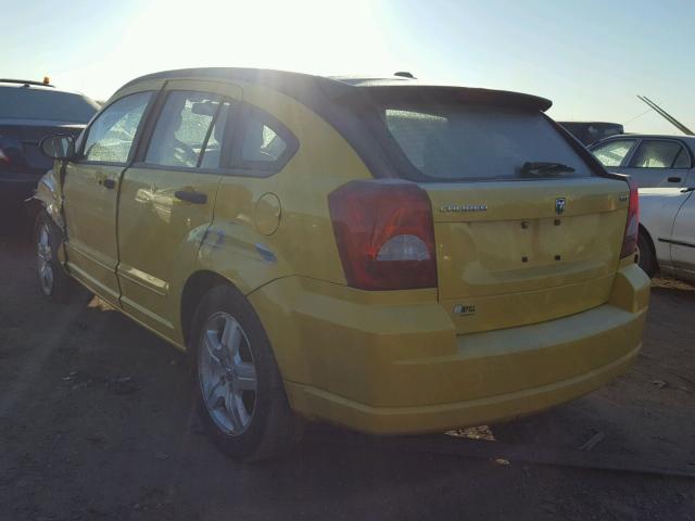 1B3HB48B07D562088 - 2007 DODGE CALIBER SX YELLOW photo 3