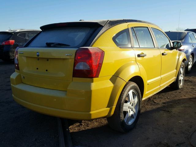 1B3HB48B07D562088 - 2007 DODGE CALIBER SX YELLOW photo 4