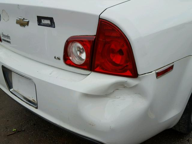 1G1ZG57B79F133624 - 2009 CHEVROLET MALIBU LS WHITE photo 9