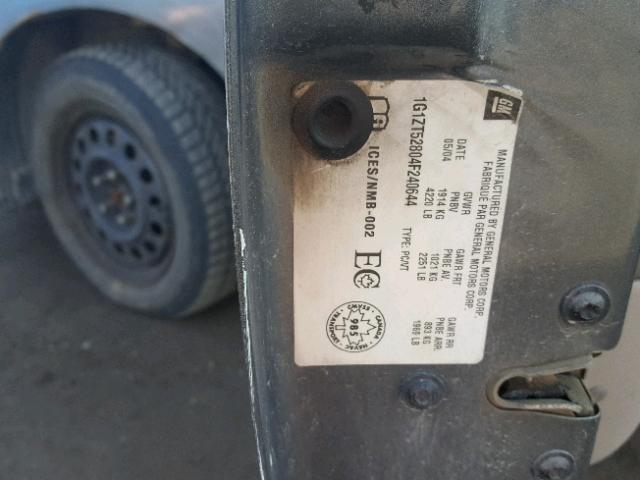 1G1ZT52804F240644 - 2004 CHEVROLET MALIBU LS Boz foto 10