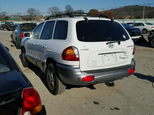 KM8SC13D84U675674 - 2004 HYUNDAI SANTA FE G WHITE photo 3