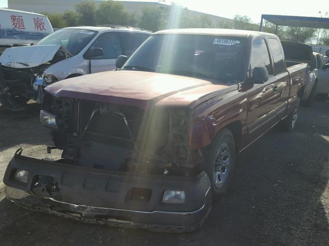 2GCEC19V551320881 - 2005 CHEVROLET SILVERADO MAROON photo 2