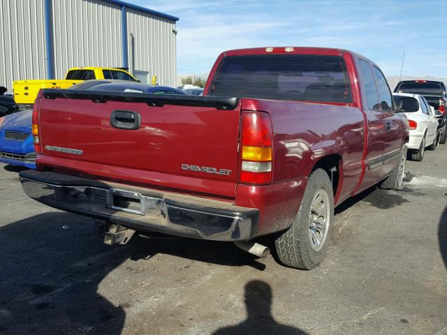 2GCEC19V551320881 - 2005 CHEVROLET SILVERADO MAROON photo 4