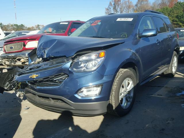 2GNALCEK8H6202103 - 2017 CHEVROLET EQUINOX LT BLUE photo 2