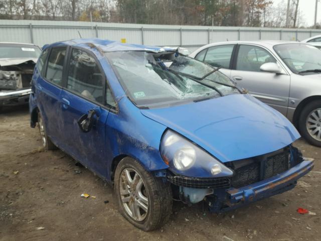 JHMGD38657S036812 - 2007 HONDA FIT S BLUE photo 1