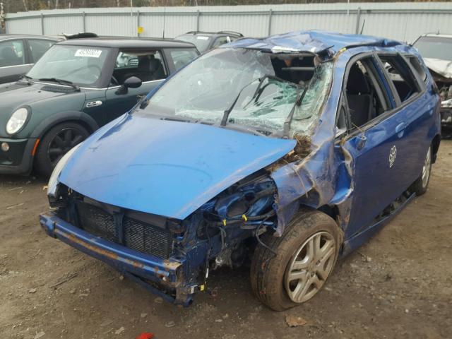 JHMGD38657S036812 - 2007 HONDA FIT S BLUE photo 2