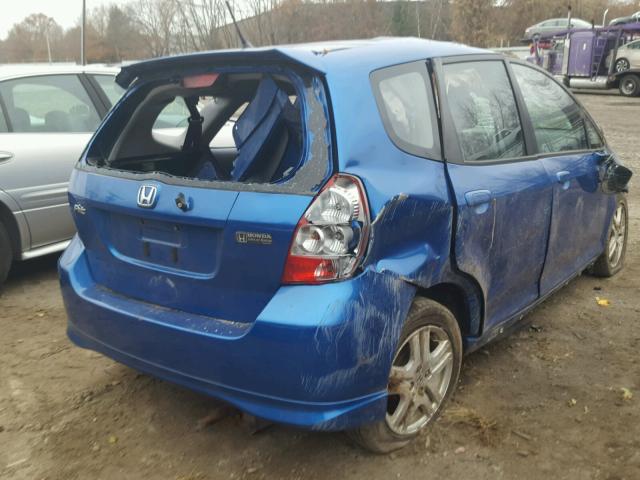 JHMGD38657S036812 - 2007 HONDA FIT S BLUE photo 4