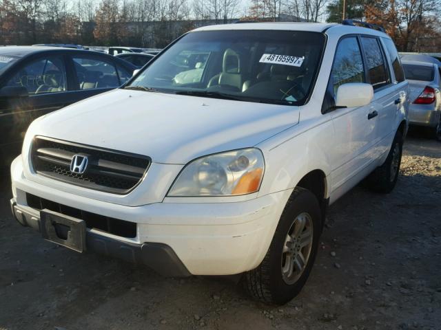 2HKYF18555H547752 - 2005 HONDA PILOT EXL WHITE photo 2