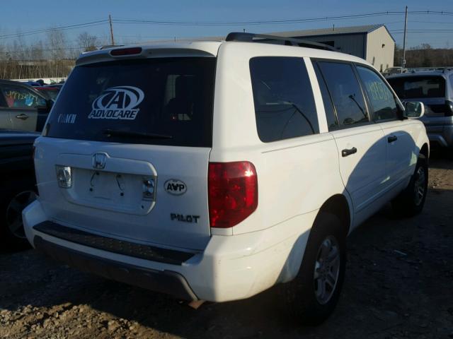 2HKYF18555H547752 - 2005 HONDA PILOT EXL WHITE photo 4