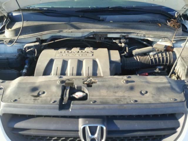 2HKYF18555H547752 - 2005 HONDA PILOT EXL WHITE photo 7