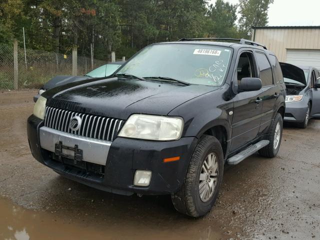 4M2CU56136KJ08778 - 2006 MERCURY MARINER BLACK photo 2