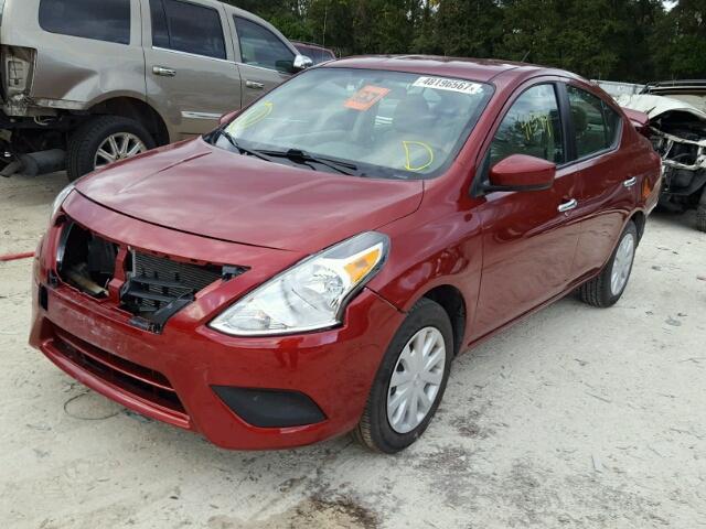 3N1CN7AP1GL840159 - 2016 NISSAN VERSA S RED photo 2