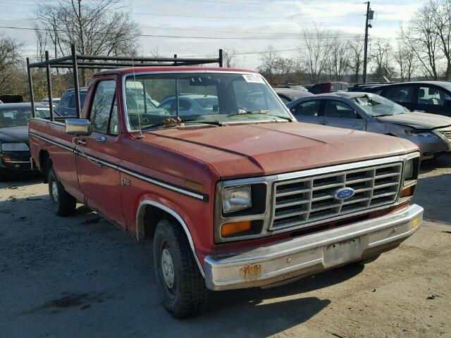 2FTCF15Y2GCA93431 - 1986 FORD F150 RED photo 1