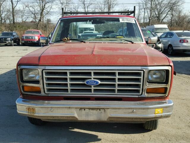 2FTCF15Y2GCA93431 - 1986 FORD F150 RED photo 9