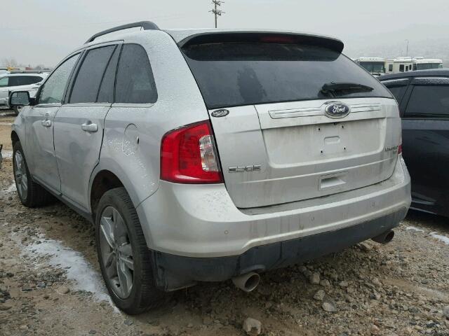 2FMDK4KC0DBA26429 - 2013 FORD EDGE LIMIT SILVER photo 3