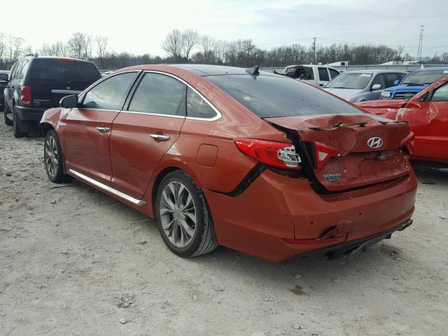 5NPE34AB4FH115507 - 2015 HYUNDAI SONATA SPO ORANGE photo 3