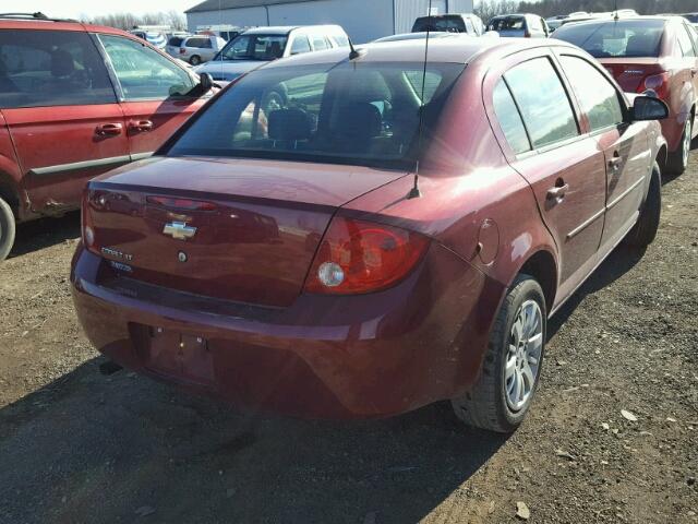 1G1AT58H997186914 - 2009 CHEVROLET COBALT LT MAROON photo 4