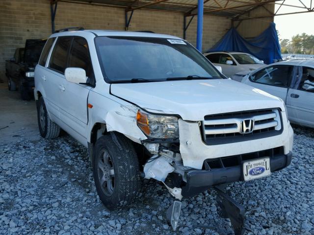 5FNYF28716B047188 - 2006 HONDA PILOT EX WHITE photo 1