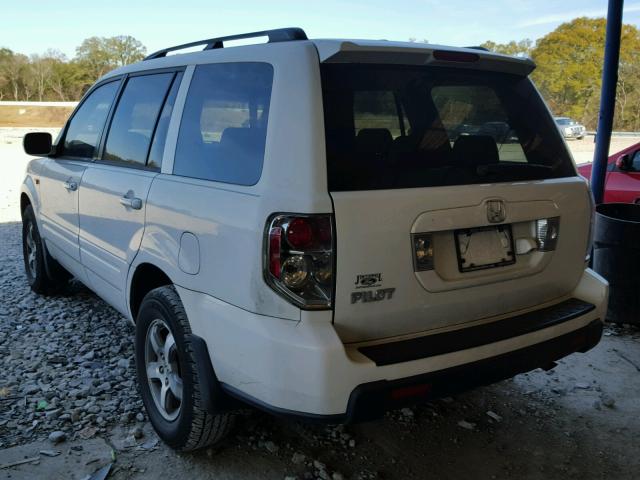 5FNYF28716B047188 - 2006 HONDA PILOT EX WHITE photo 3