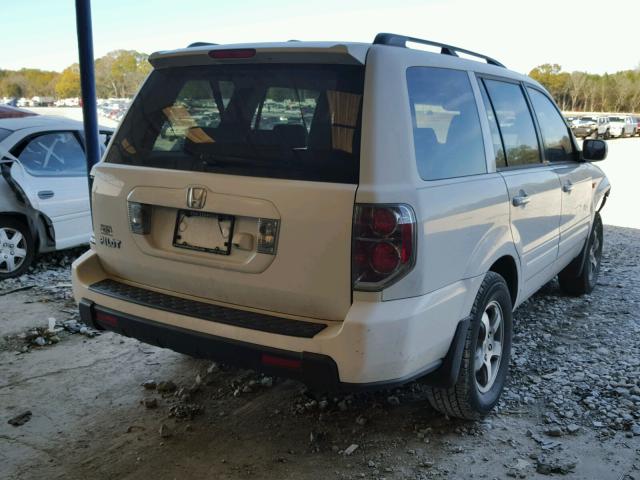 5FNYF28716B047188 - 2006 HONDA PILOT EX WHITE photo 4