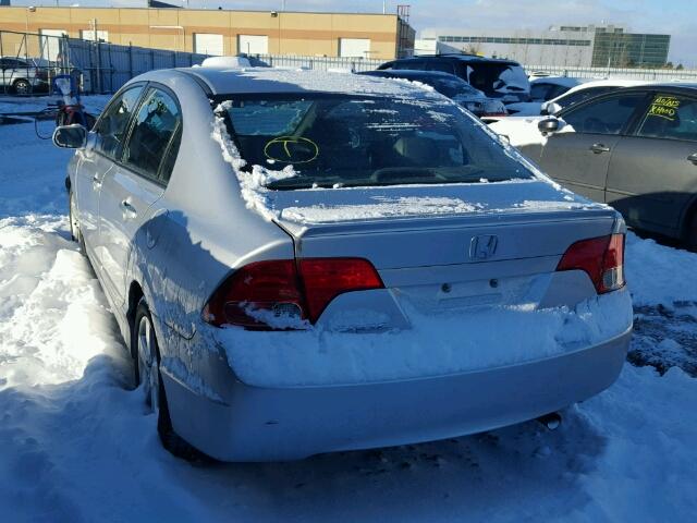 2HGFA16958H020336 - 2008 HONDA CIVIC EXL SILVER photo 3