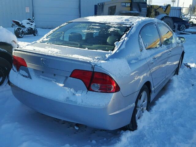 2HGFA16958H020336 - 2008 HONDA CIVIC EXL SILVER photo 4