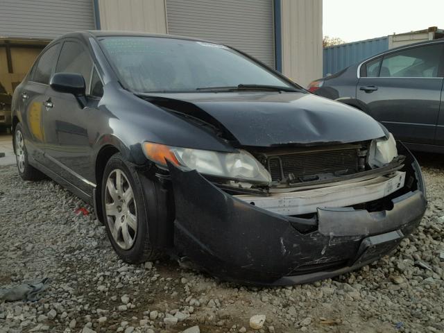 1HGFA16576L036843 - 2006 HONDA CIVIC LX BLACK photo 1