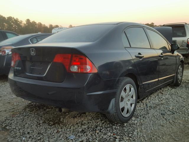 1HGFA16576L036843 - 2006 HONDA CIVIC LX BLACK photo 4