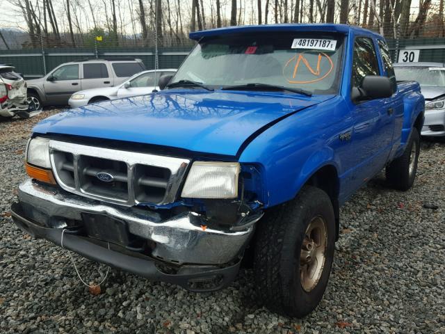 1FTZR15VXYTB00382 - 2000 FORD RANGER SUP BLUE photo 2