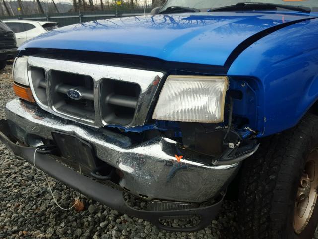 1FTZR15VXYTB00382 - 2000 FORD RANGER SUP BLUE photo 9