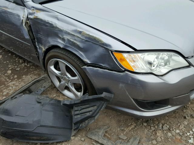 4S3BL616397227306 - 2009 SUBARU LEGACY 2.5 GRAY photo 9