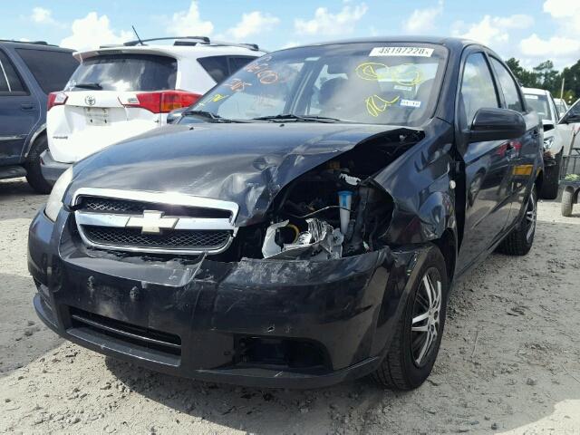 KL1TD56668B208028 - 2008 CHEVROLET AVEO BASE Czarny zdjęcie 2