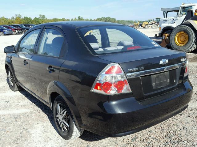 KL1TD56668B208028 - 2008 CHEVROLET AVEO BASE Czarny zdjęcie 3