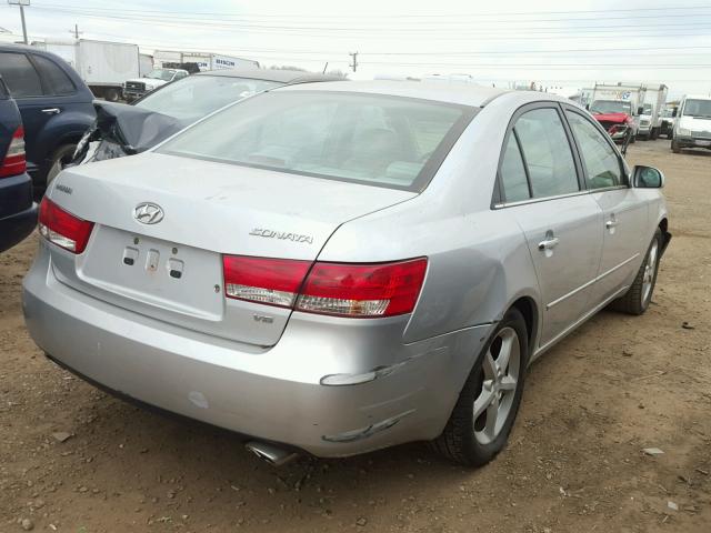 5NPEU46F66H049552 - 2006 HYUNDAI SONATA SILVER photo 4