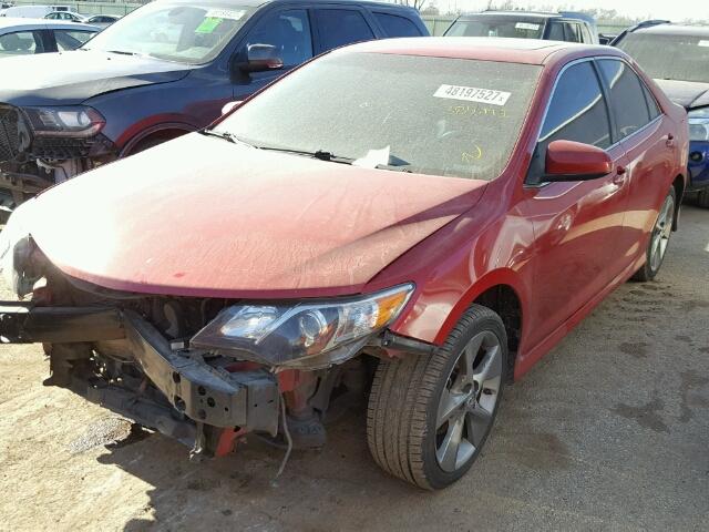 4T1BF1FK4EU847539 - 2014 TOYOTA CAMRY L RED photo 2