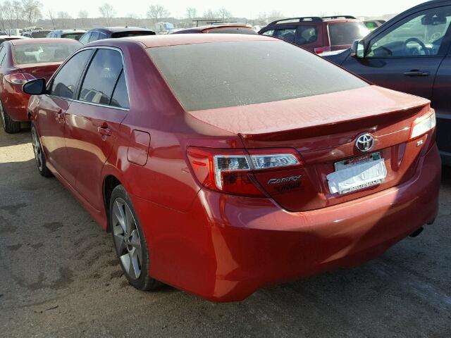 4T1BF1FK4EU847539 - 2014 TOYOTA CAMRY L RED photo 3