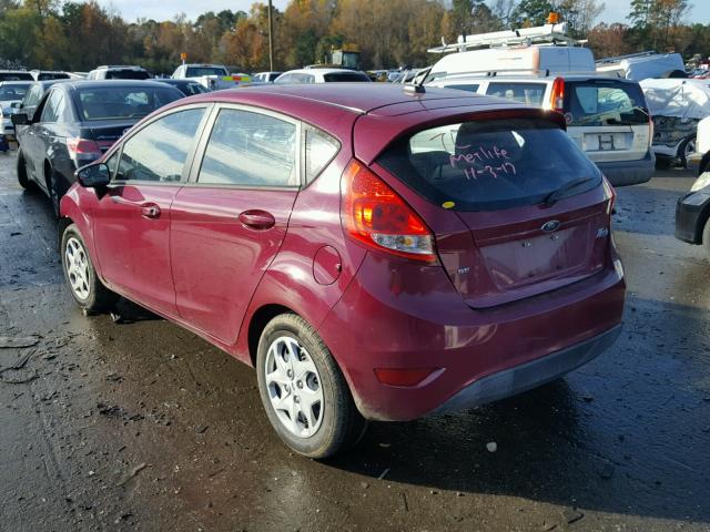 3FADP4EJ6BM113544 - 2011 FORD FIESTA SE BURGUNDY photo 3