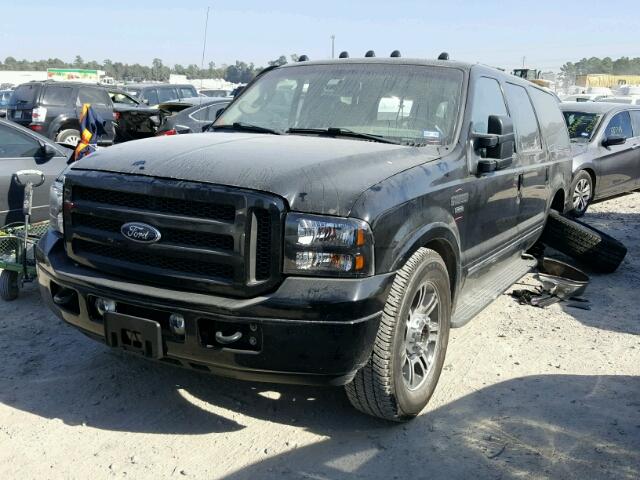 1FMNU42P85ED43687 - 2005 FORD EXCURSION BLACK photo 2