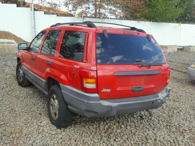 1J4GW58S8XC600588 - 1999 JEEP GRAND CHER RED photo 3