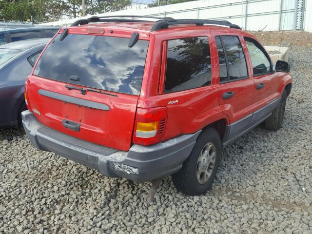 1J4GW58S8XC600588 - 1999 JEEP GRAND CHER RED photo 4