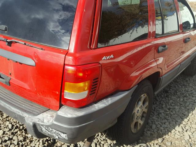 1J4GW58S8XC600588 - 1999 JEEP GRAND CHER RED photo 9