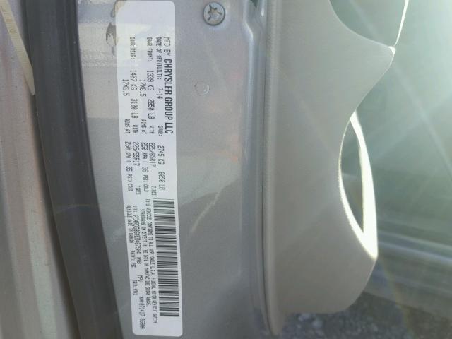 2C4RDGBG4ER467904 - 2014 DODGE GRAND CARA SILVER photo 10